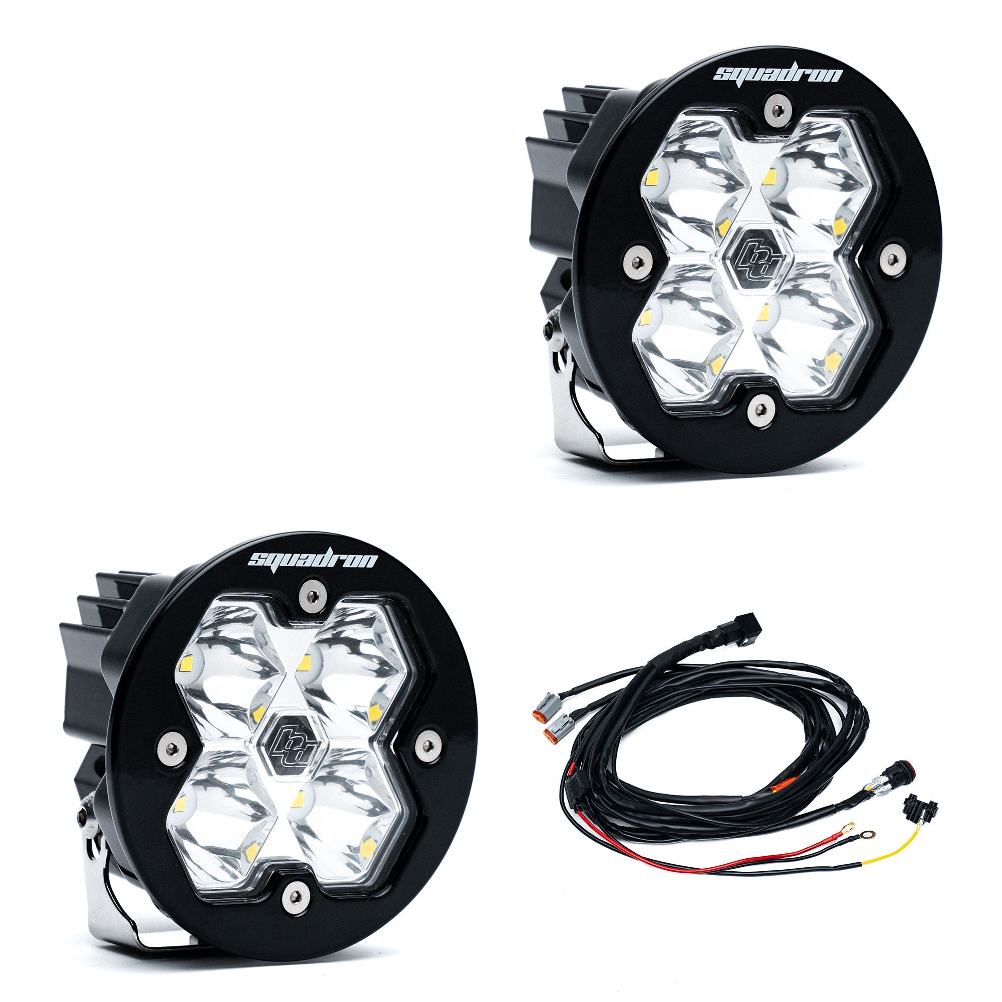 Baja Designs Squadron-R 2.0 Sport Clear Spot LED Pod Pair Round