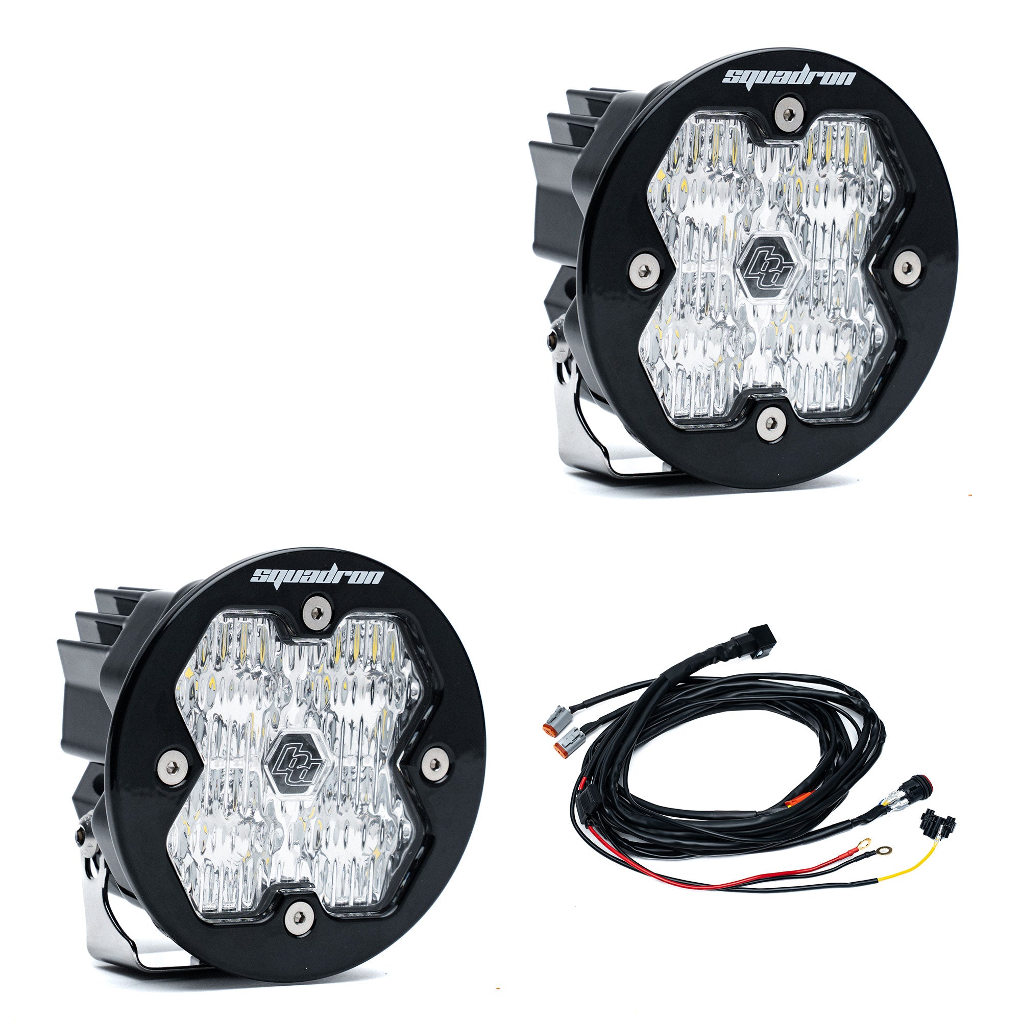 Baja Designs Squadron-R 2.0 Sport Clear Wide Cornering LED Pod Pair Round
