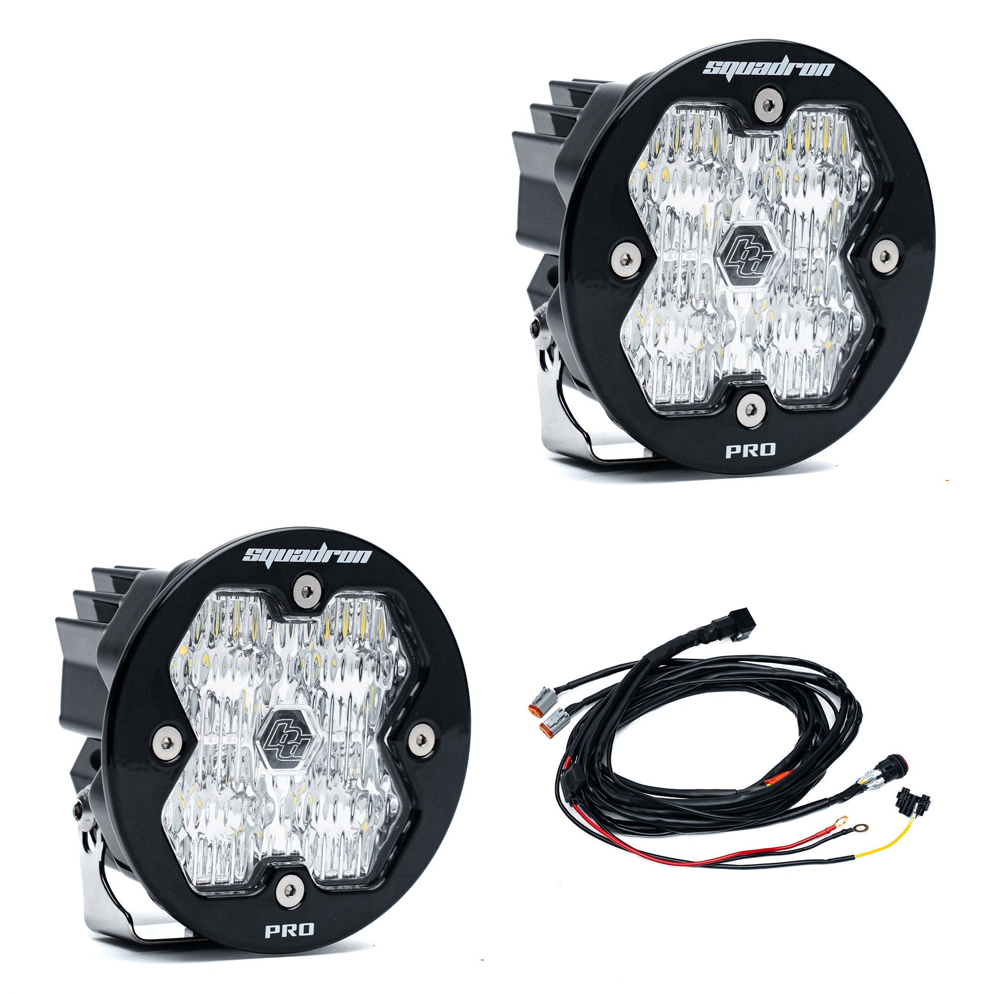 Baja Designs Squadron-R 2.0 Pro Clear Wide Cornering LED Pod Pair Round