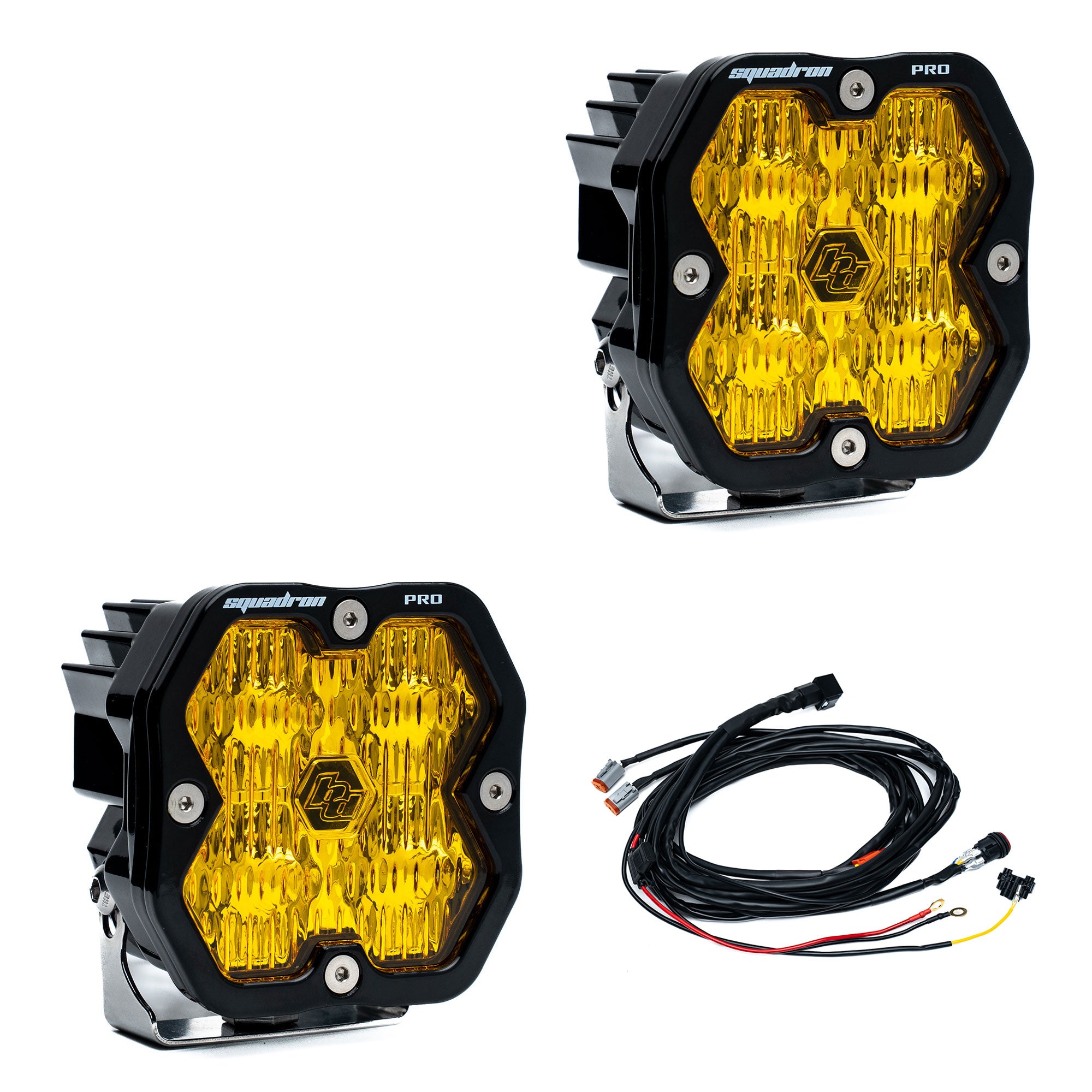 Baja Designs Squadron 2.0 Pro Baja Amber Wide Cornering LED Light Pod Pair