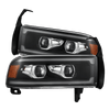 AlphaRex LUXX-Series LED Projector Headlights Black W/ Activation Light & Sequential Signal & Switchback & DRL For 1994-2001 Ram 1500