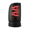 AlphaRex LUXX-Series LED Tail Lights Black W/ Activation Light & Sequential Signal For 1994-2001 Dodge Ram 1500 2500 3500