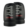 AlphaRex LUXX-Series LED Tail Lights Black W/ Activation Light & Sequential Signal For 1994-2001 Dodge Ram 1500 2500 3500
