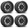 (4) 20x9 KMC KM722 Technic Satin Black Wheels 6X135 +18MM For 2004-2026 Ford F-150