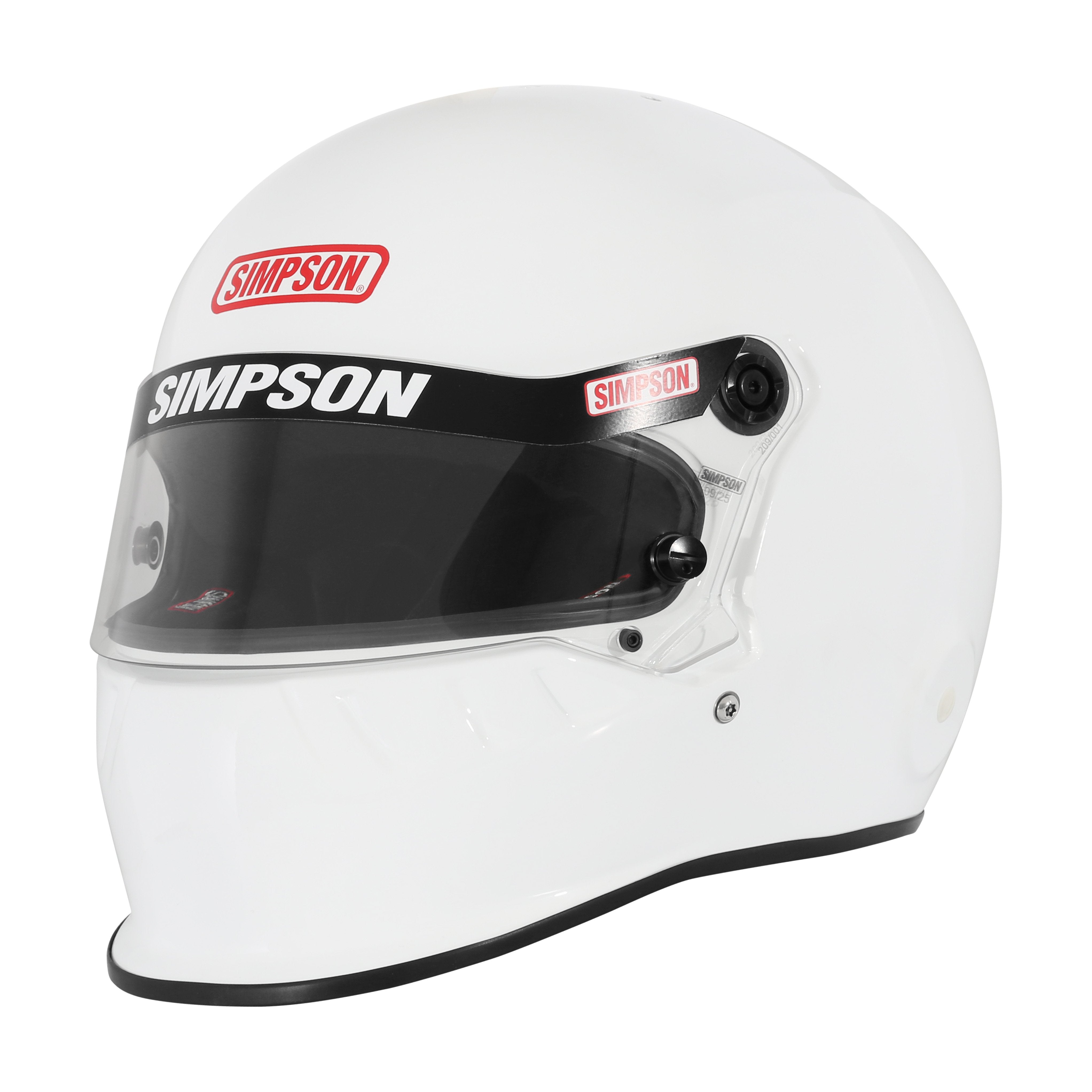 Simpson Vudo SA2025 Full Face Racing Helmet Gloss White Medium