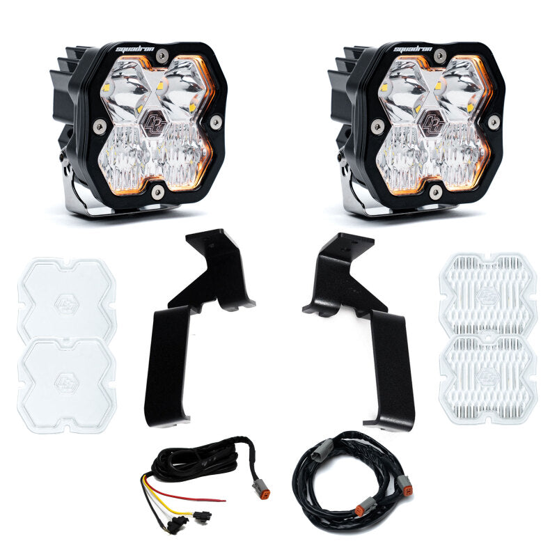 Baja Designs Squadron 2.0 Sport Clear Driving/Combo A-Pillar Light Kit For 2021-2025 Ford F-150 Raptor