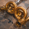 Valvetronic Lamborghini Aventador SVJ 6.5L Valved Catback Exhaust, T304 SS Anodized Gold LAM.SVJ.VSES.AG