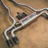 Valvetronic BMW G30, 530i 2.0L Catback, Grade 5 Titanium, Forged Carbon 3.5" Tips BMW.G30.530i.VSES.TI.FC