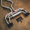 Valvetronic BMW F85 X5M, F86 X6M 4.4L Catback T304 SS, Carbon Fiber 3.5" Tips BMW.F85.X5M.VSES.BR.RC