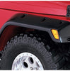 Bushwacker 10029-07 Black Max Coverage Pocket/Rivet Style Textured Finish Front Fender Flares for 1997-2006 Jeep Wrangler TJ