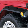 Bushwacker 10043-07 Black Pocket/Rivet Style Textured Finish Front Fender Flares for 1997-2006 Jeep Wrangler TJ