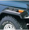 Bushwacker 10057-07 Black Jeep Cutout Style Textured Finish Front Fender Flares for 1987-1995 Jeep Wrangler YJ (Excludes Renegade)