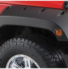 Bushwacker 10077-02 Black Pocket/Rivet Style Smooth Finish Front Fender Flares for 2007-2018 Jeep Wrangler JK