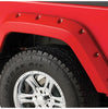 Bushwacker 10078-02 Black Pocket/Rivet Style Smooth Finish Rear Fender Flares for 2007-2018 Jeep Wrangler JK 2-Door