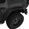 Bushwacker 10923-07 Black Jeep Flat Style Textured Finish 4-Piece Fender Flare Set for 2018-2023 Jeep Wrangler JL (All Models)