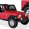 Bushwacker 10908-07 Black Pocket/Rivet Style Textured Finish 4-Piece Fender Flare Set for 1997-2006 Jeep Wrangler TJ