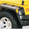 Bushwacker 10913-07 Black Large Pocket/Rivet Style Textured Finish 4-Piece Fender Flare Set for 1997-2006 Jeep Wrangler TJ, Euro Rubicon Conversion Package