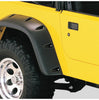 Bushwacker 10913-07 Black Large Pocket/Rivet Style Textured Finish 4-Piece Fender Flare Set for 1997-2006 Jeep Wrangler TJ, Euro Rubicon Conversion Package
