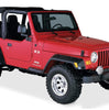 Bushwacker 10917-07 Black Pocket/Rivet Style Textured Finish 4-Piece Fender Flare Set for 1997-2006 Jeep Wrangler TJ