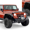 Bushwacker 10918-07 Black Jeep Flat Style Textured Finish 4-Piece Fender Flare Set for 2007-2018 Jeep Wrangler JK Unlimited 4-Door