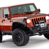 Bushwacker 10918-07 Black Jeep Flat Style Textured Finish 4-Piece Fender Flare Set for 2007-2018 Jeep Wrangler JK Unlimited 4-Door
