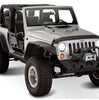 Bushwacker 10919-07 Black Jeep Flat Style Textured Finish 4-Piece Fender Flare Set for 2007-2018 Jeep Wrangler JK 2-Door