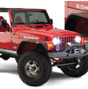 Bushwacker 10920-07 Black Jeep Flat Style Textured Finish 4-Piece Fender Flare Set for 1997-2006 Jeep Wrangler TJ
