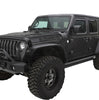 Bushwacker 10923-07 Black Jeep Flat Style Textured Finish 4-Piece Fender Flare Set for 2018-2023 Jeep Wrangler JL (All Models)