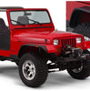Bushwacker 10924-07 Black Jeep Flat Style Textured Finish 4-Piece Fender Flare Set for 1987-1995 Jeep Wrangler YJ (Excludes Renegade)