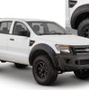 Bushwacker 20934-02 Black Pocket/Rivet Style Smooth Finish 4-Piece Fender Flare Set for 2011-2018 Ford Ranger