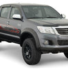 Bushwacker 31929-02 Black Pocket/Rivet Style Smooth Finish 4-Piece Fender Flare Set for 2011-2013 Toyota Hilux