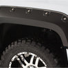 Bushwacker 40151-02 Black Boss Pocket/Rivet Style Smooth Finish Front Fender Flares for 2016-2018 GMC Sierra 1500; Fits 69.3 In. Bed