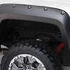 Bushwacker 40967-34 Pocket/Rivet Style Color Matched Onyx Black 4-Piece Fender Flare Set for 2017-2019 Sierra 2500 HD/3500 HD