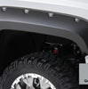 Bushwacker 40974-54 Pocket/Rivet Style Color Matched Quicksilver Metallic 4-Piece Fender Flare Set for 2016-2018 GMC Sierra 1500 Factory Mudflaps Must Be Removed