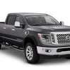 Bushwacker 70908-02 Black Pocket/Rivet Style Smooth Finish 4-Piece Fender Flare Set for 2004-2015 Nissan Titan w/o Lock Box