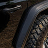 Bushwacker 11950-07 Black Hyperform Flat Style Textured Finish 4 pc Set Fender Flares for 2018-2023 Jeep Wrangler