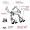 Borla ATAK Axle-Back Exhaust 4" Tips For 24-25 Ford Mustang GT 5.0L w/o Active Exhaust