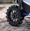(4) 20X7 Fuel UTV D778 Runner Wheels Black Candy Blue Milled 4X137 13 Offset
