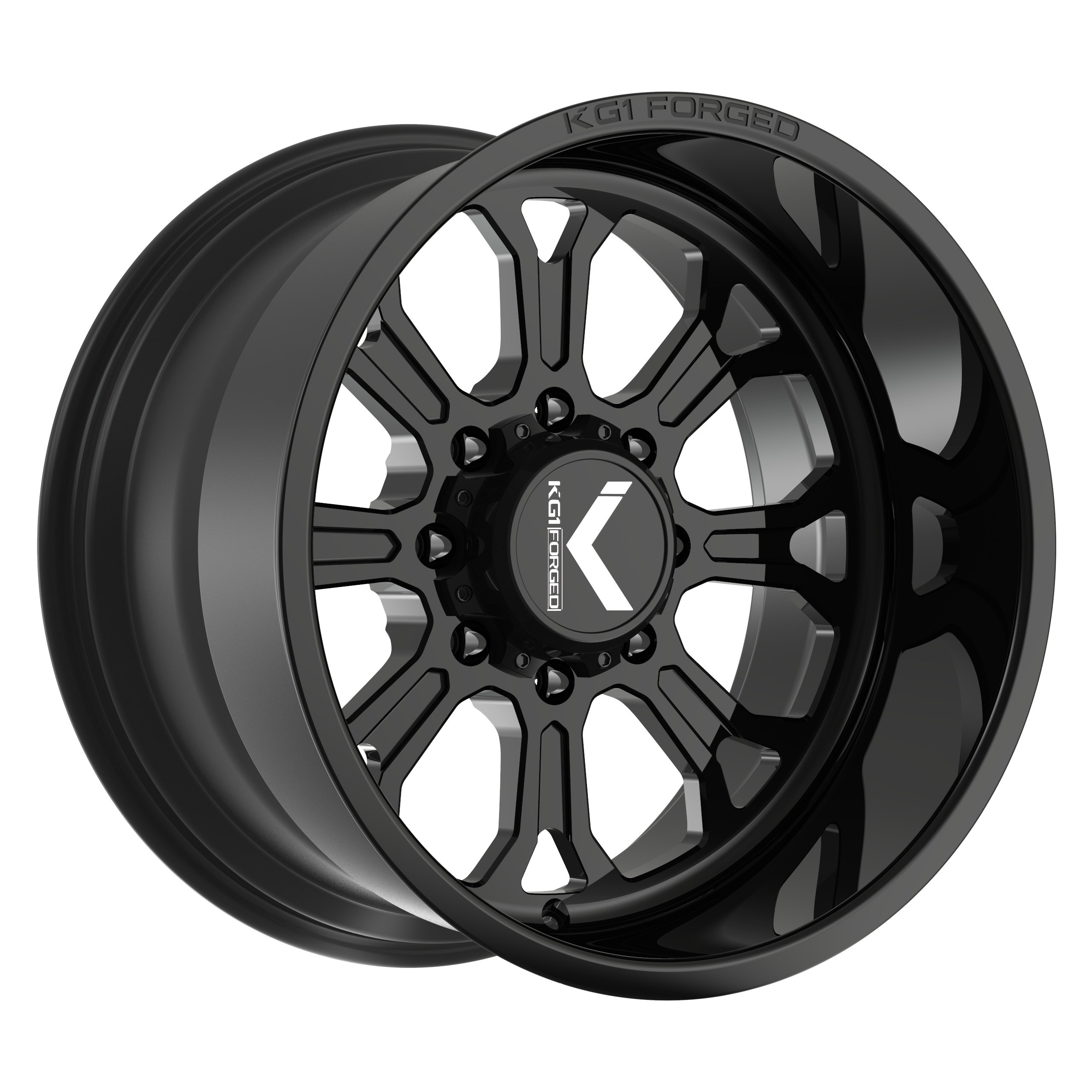 KG1 Forged Checkmate Gloss Black 22X12