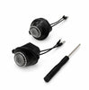 Customs Unlimited Platinum Logo LED Puddle Lights For 2017-2027 F-250/F-350/F-450 Ford Super Duty Platinum