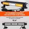 Customs Unlimited Roof Mounted Amber & White Emergency LED Strobe Light Bar
