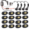 Customs Unlimited Pure White 48 LED Plug Play Extreme Brightness Rock Light Kit Pod Kit