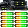 Customs Unlimited Universal 8-PC Aluminum Surface Mounted 4.5 Inch Emergency High Intensity LED Strobe W 17 Patterns