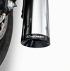 Rinehart DBX45 4.5 Inch Chrome with Black Tips 2-Into-1 Slip-On Muffler Exhaust For 2025-2026 Indian Scout