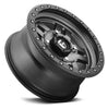 (4) 15x7 Fuel UTV D558 ANZA Gunmetal/Black Ring Wheels 4x156 +13 Offset 4.51" Backspacing