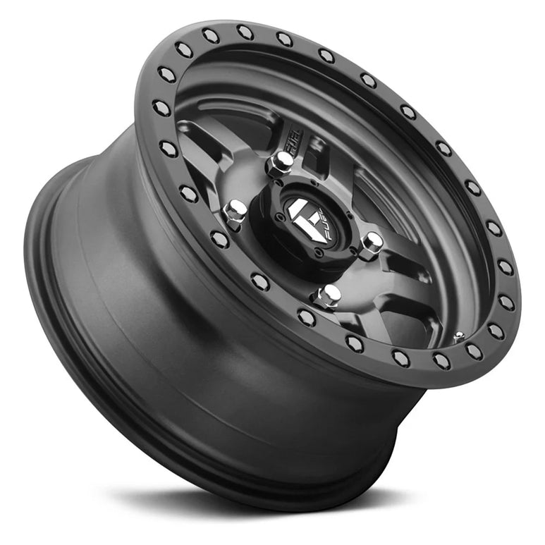 4) 15x7 Fuel UTV D558 ANZA Gunmetal/Black Wheels 4x137 +13 Offset