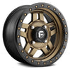 (4) 14x7 Fuel UTV D583 ANZA Bronze/Black Ring Wheels 4X156 +13 Offset 4.51" Backspacing