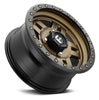 (4) 14x7 Fuel UTV D583 ANZA Bronze/Black Ring Wheels 4X156 +13 Offset 4.51" Backspacing