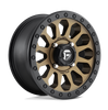 (4) 15X7 Fuel UTV D600 Vector Wheels Bronze Black Bead Ring 4X156 +13 Offset