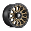 (4) 15X7 Fuel UTV D600 Vector Wheels Bronze Black Bead Ring 4X137 +38 Offset